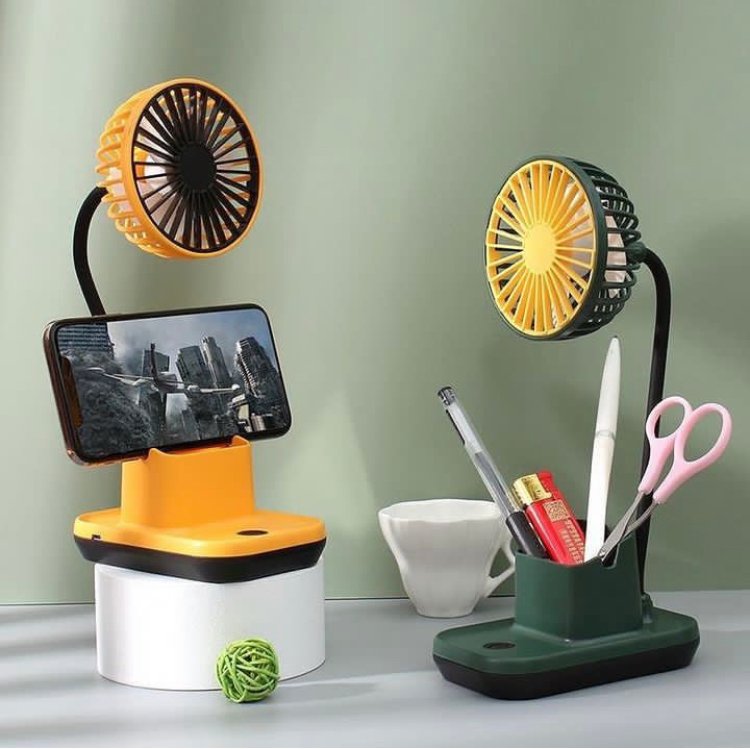 Mini fan with Phone Holder