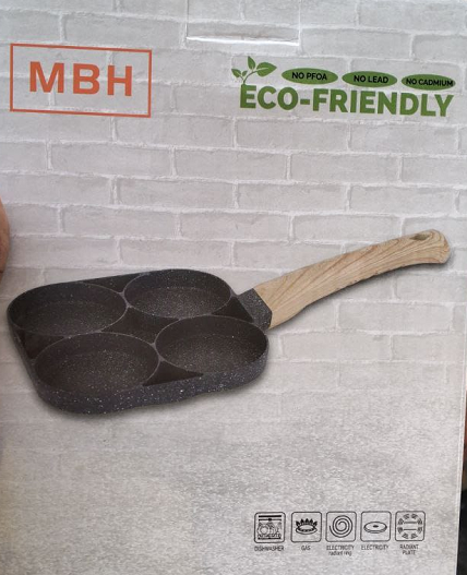 4 holes Non stick fry pan